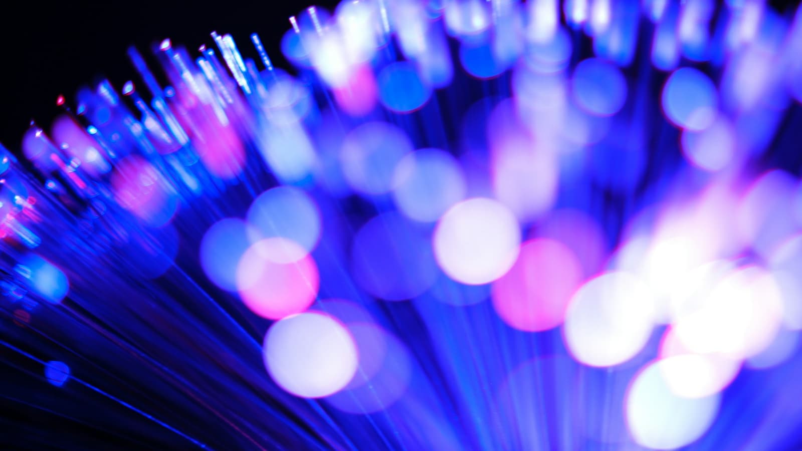 Fibre optic cables carrying light